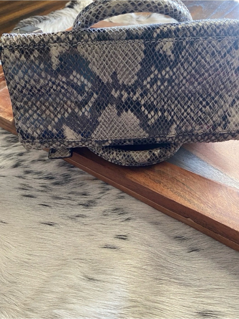 Michael Kors Hand Bag in Gray and Black with Silver Hardware - Picture 5 of 13